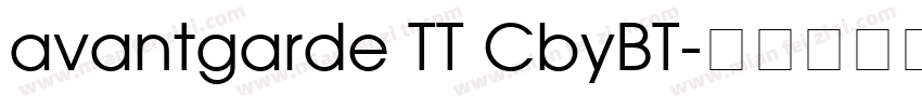 avantgarde TT CbyBT字体转换